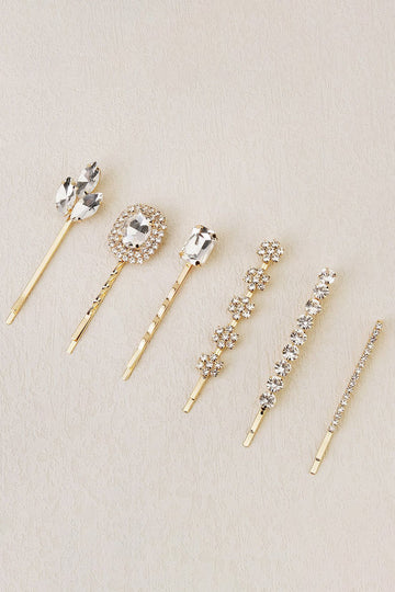 Golden Rhinestones Hair Clip